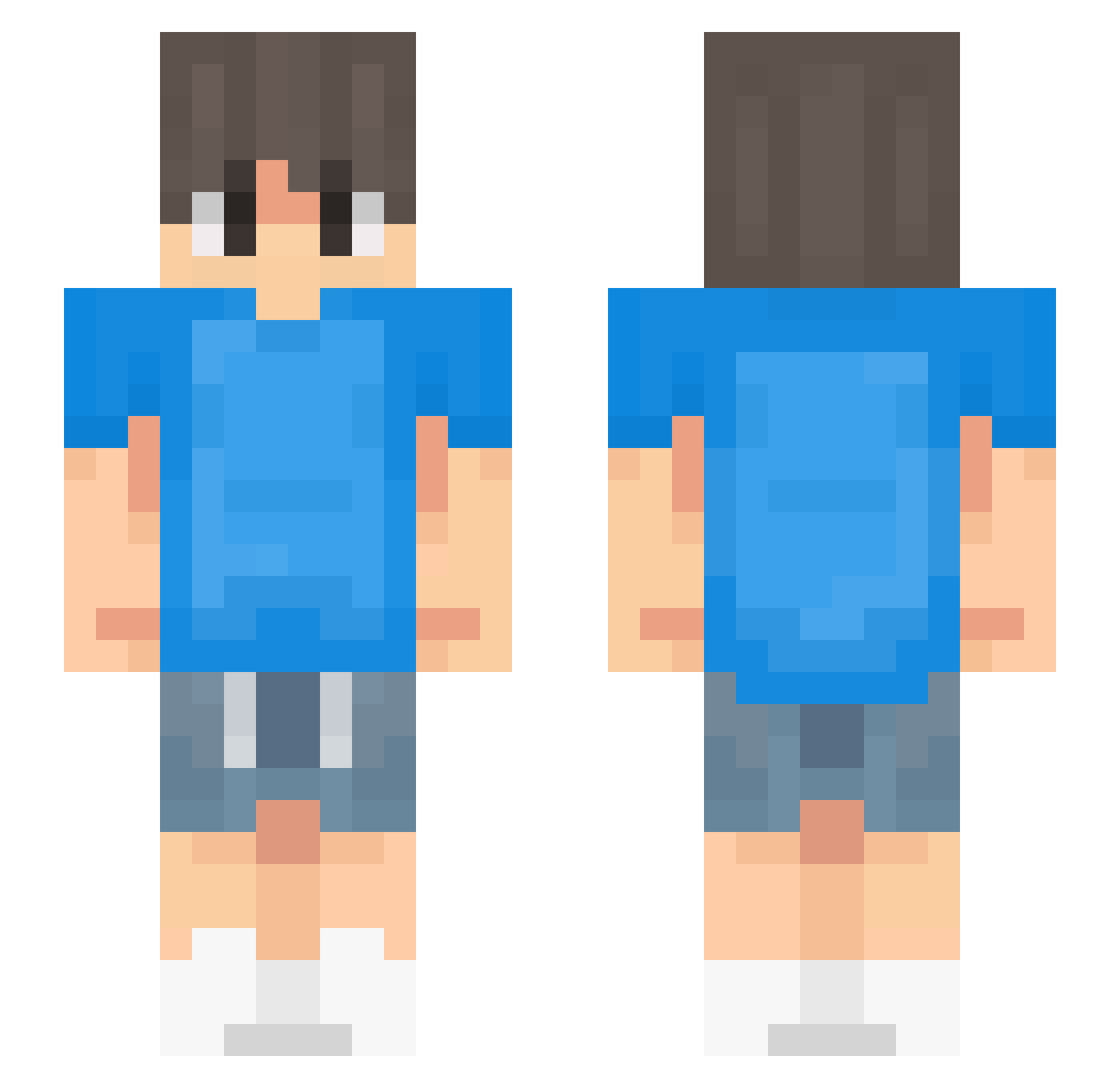 Paki17 Minecraft skin, front and back view