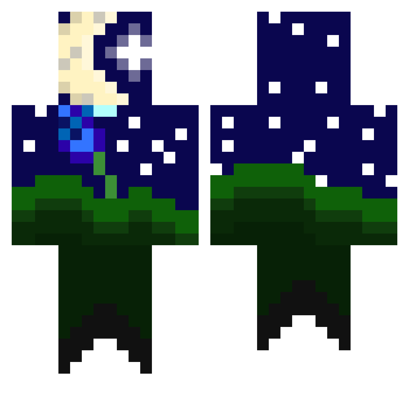 PetalsAtYourDoor Minecraft skin, front and back view