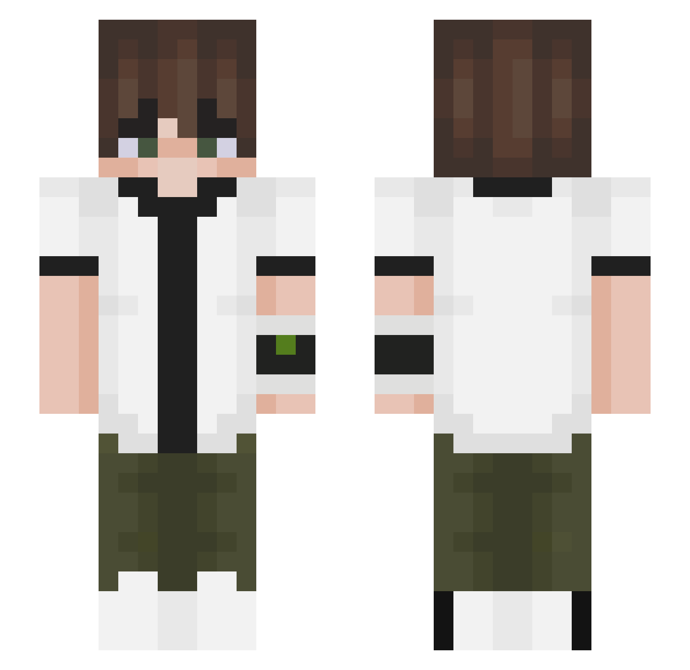 consumedbythefog Minecraft skin, front and back view