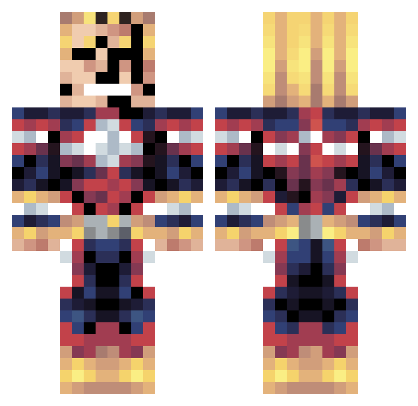 jaewoo2120 Minecraft skin, front and back view