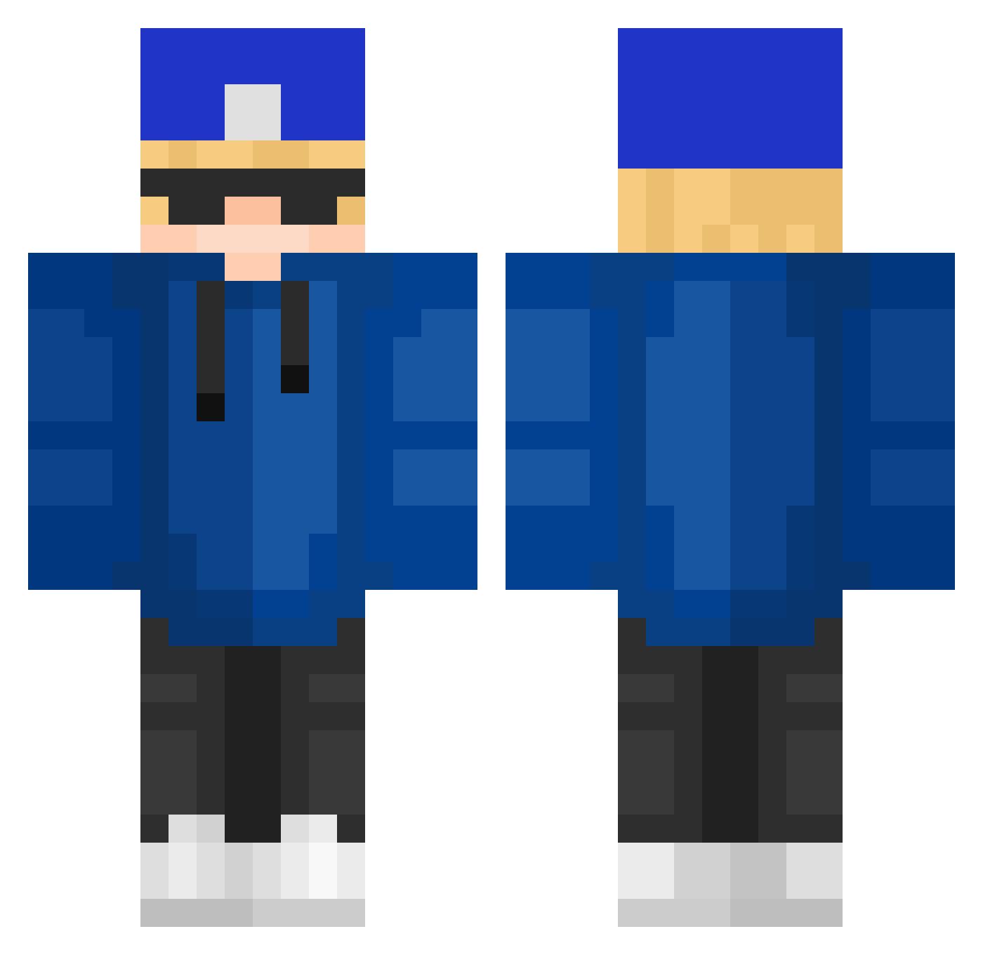 Arden Minecraft skin, front and back view