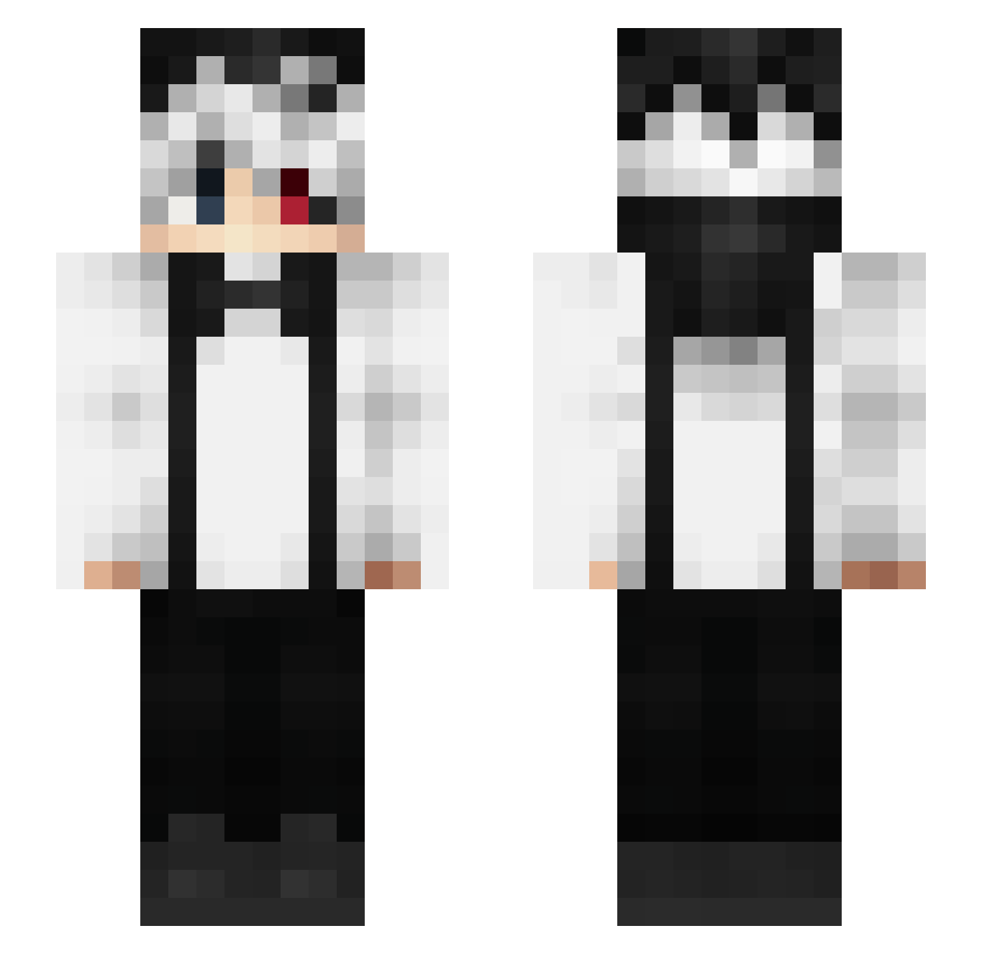 yOURcRUSHaNTON Minecraft skin, front and back view