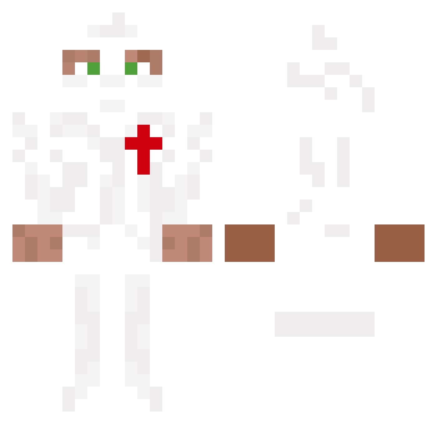 TTRock Minecraft skin, front and back view