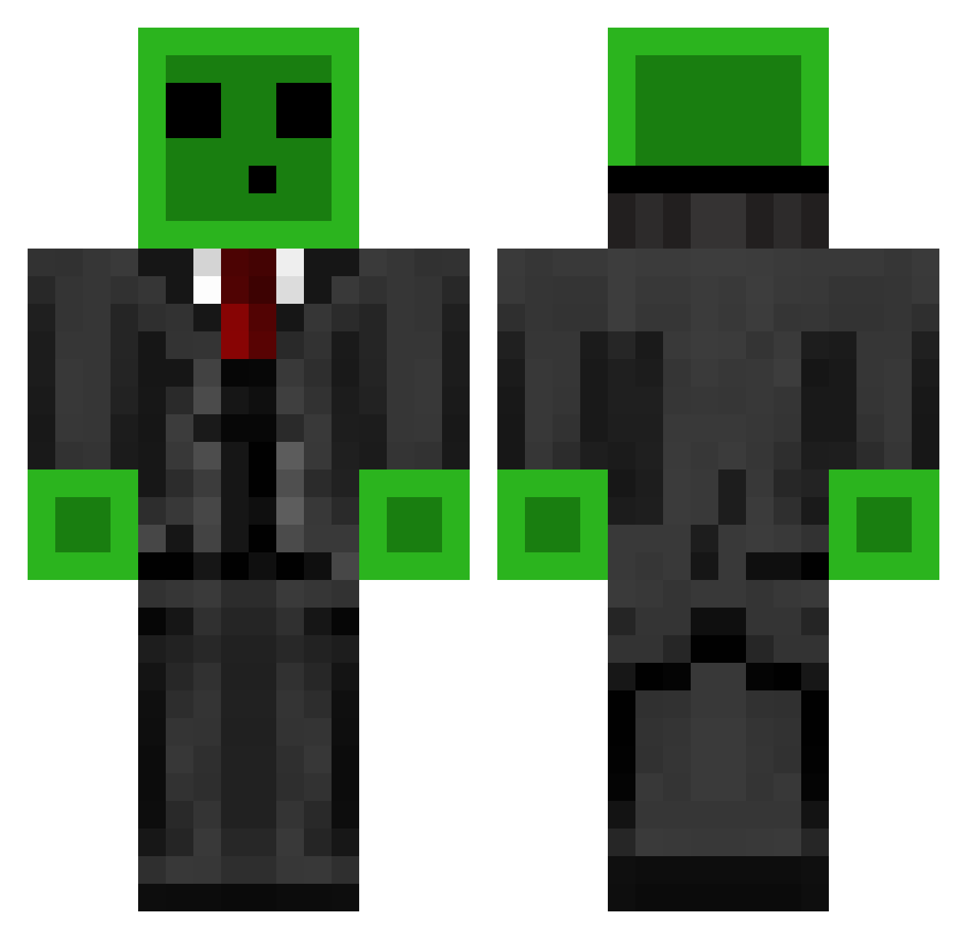 KloserBot10 Minecraft skin, front and back view