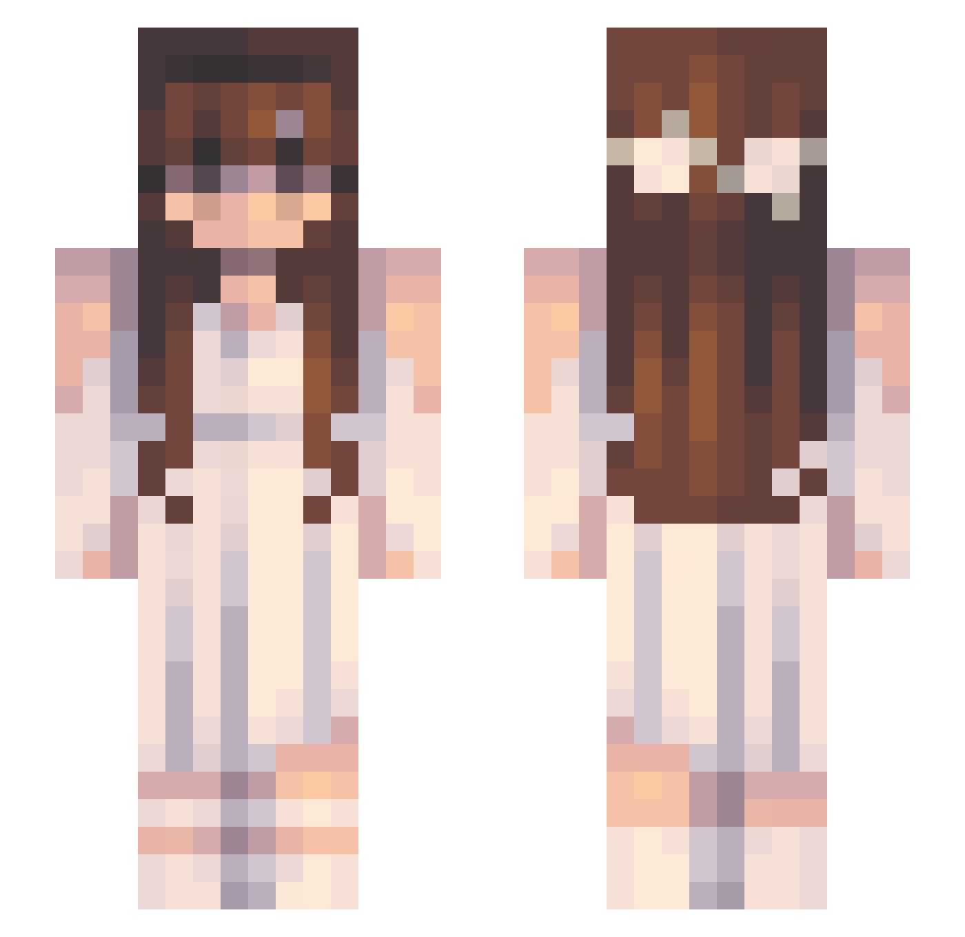 gabiiwabiiii Minecraft skin, front and back view