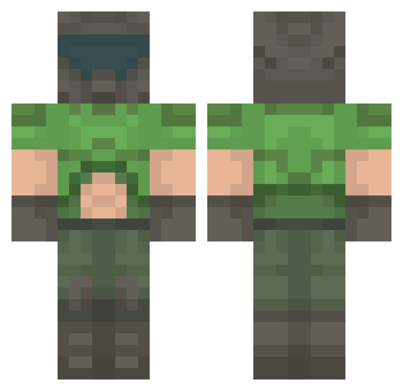 YaBoiLewi Minecraft skin, front and back view