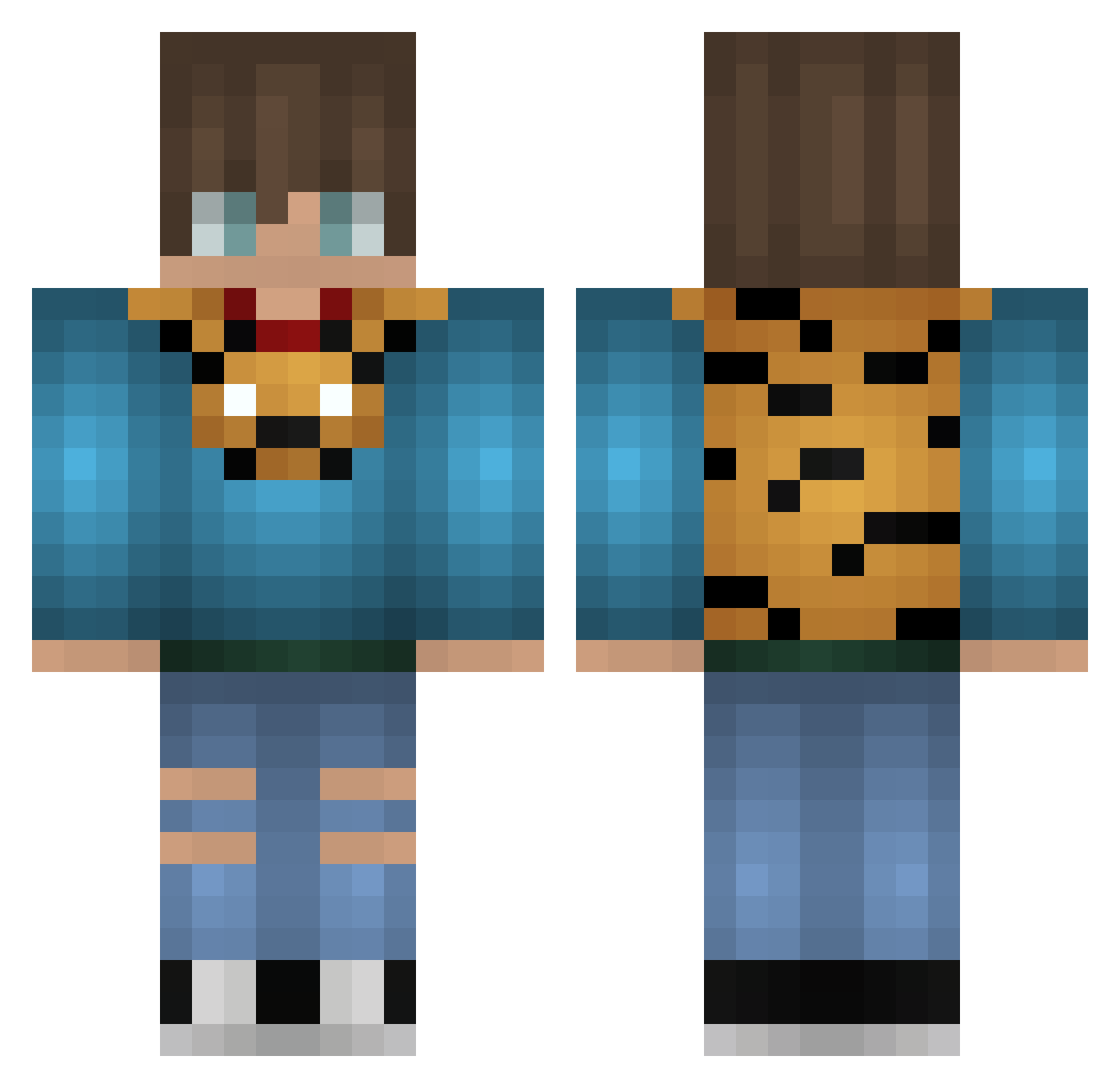 TheDemeter Minecraft skin, front and back view