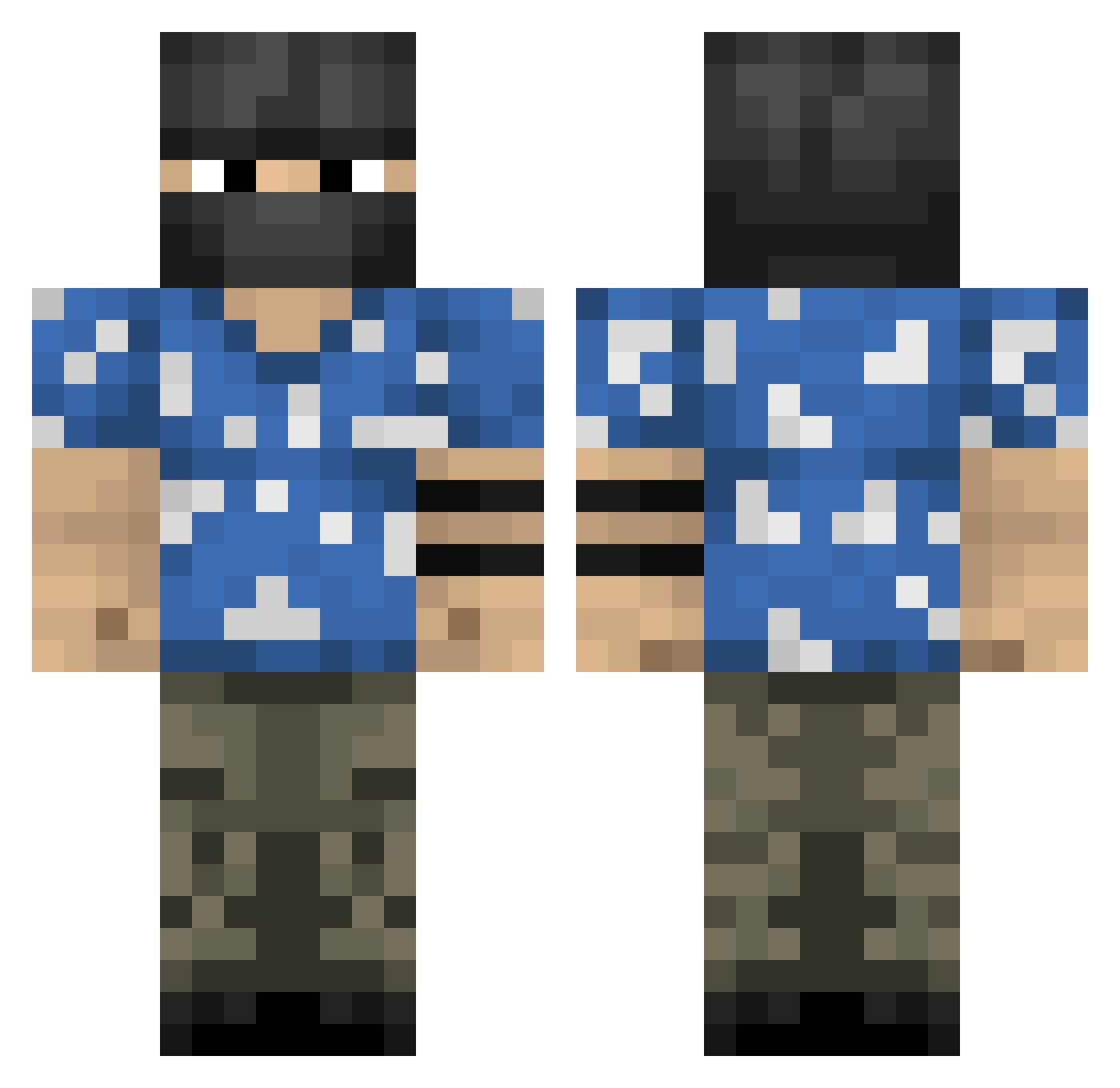 gabrielaplok15 Minecraft skin, front and back view