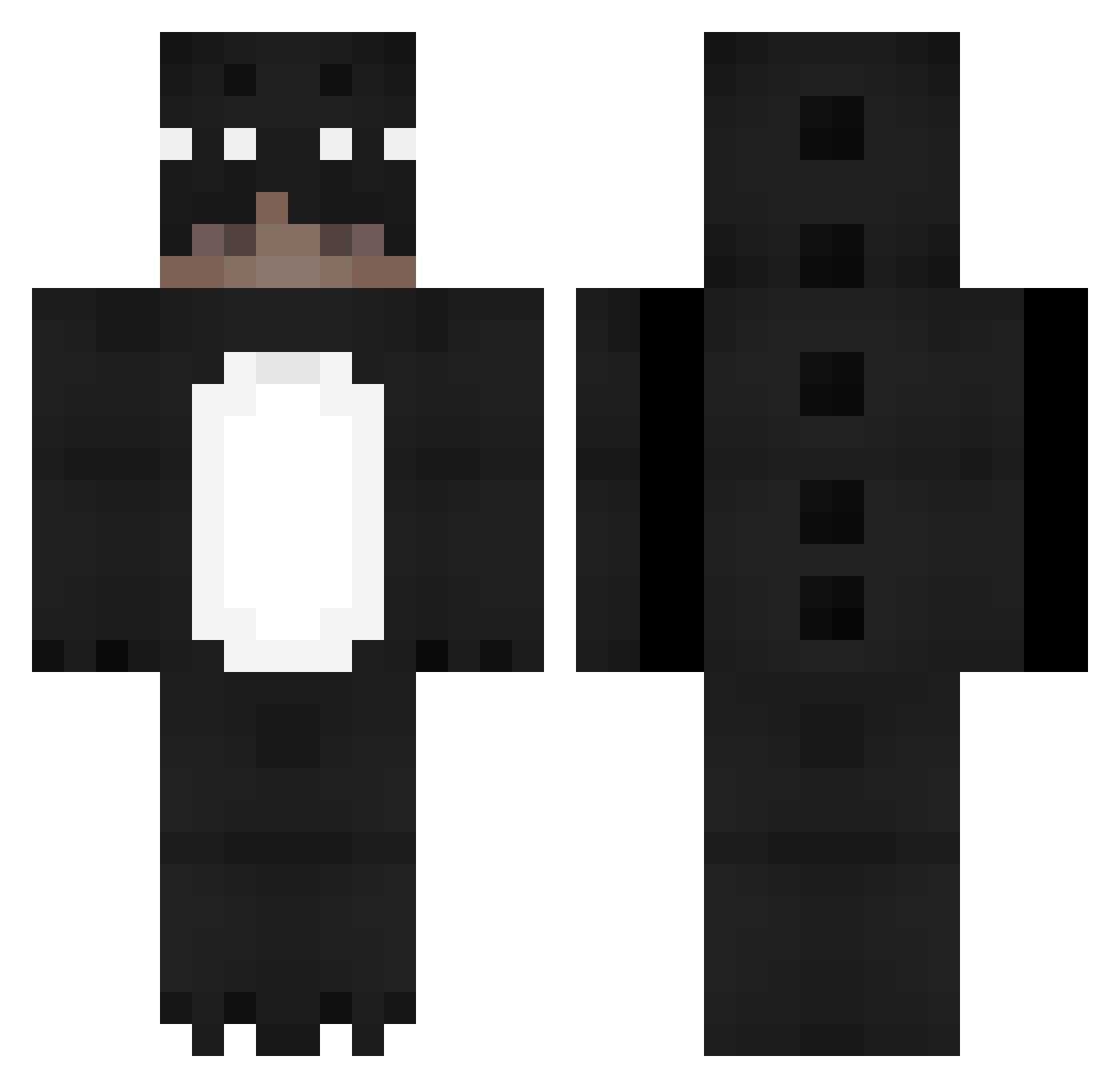 Chikala Minecraft skin, front and back view