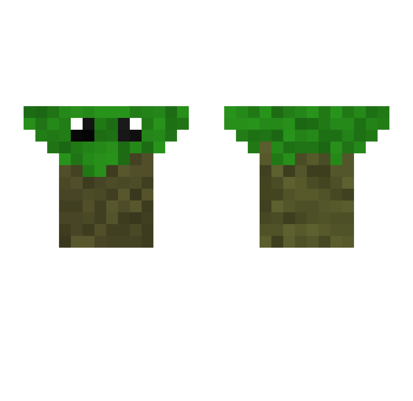 larker Minecraft skin, front and back view