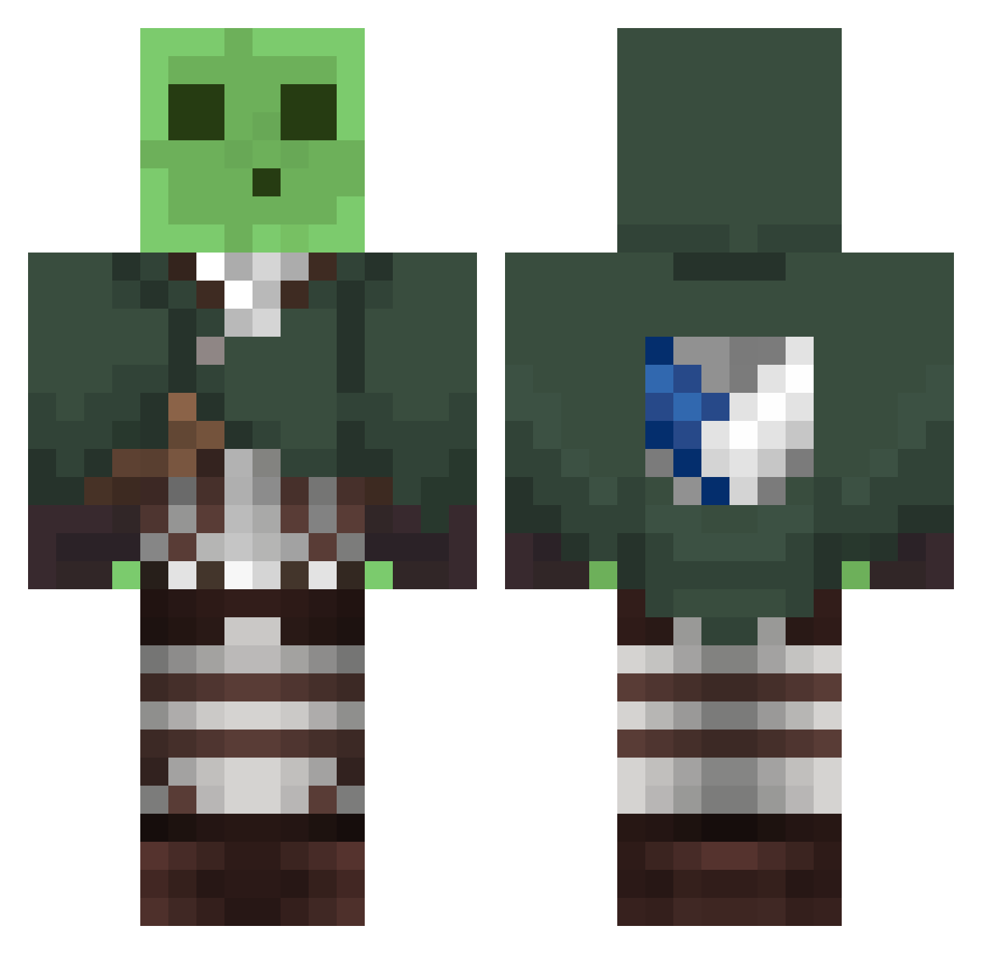 Assassin_wolf_59 Minecraft skin, front and back view