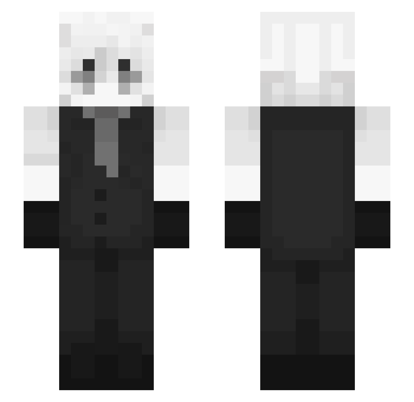 sevensevn Minecraft skin, front and back view