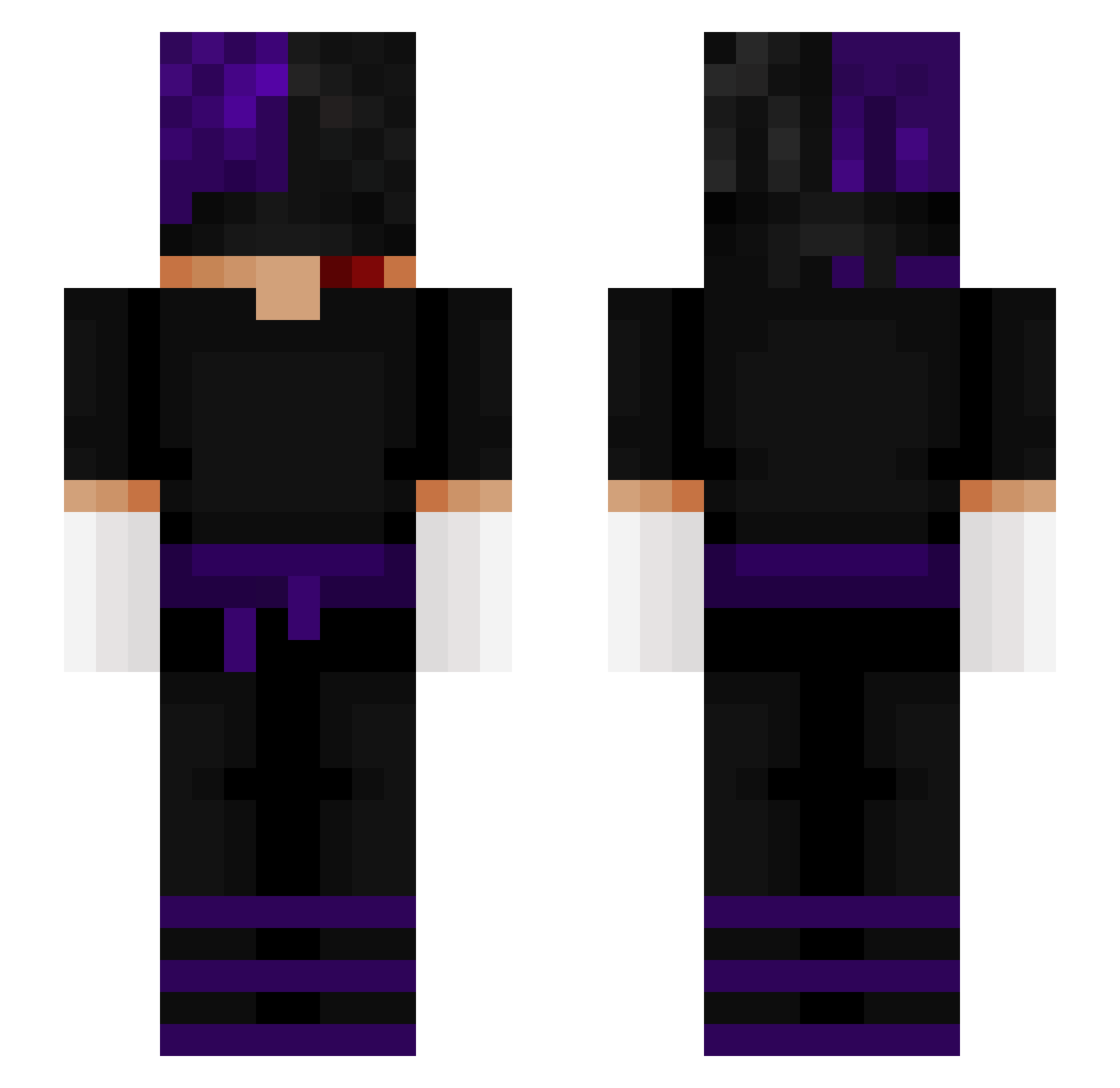 Valsy_ Minecraft skin, front and back view