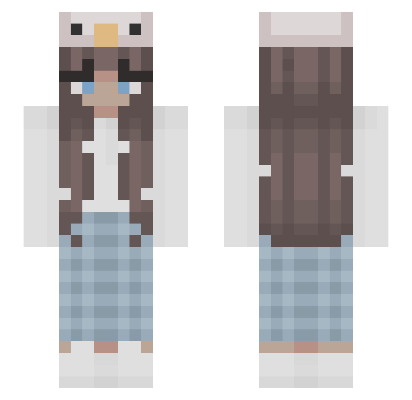 Tamazon_ Minecraft skin, front and back view