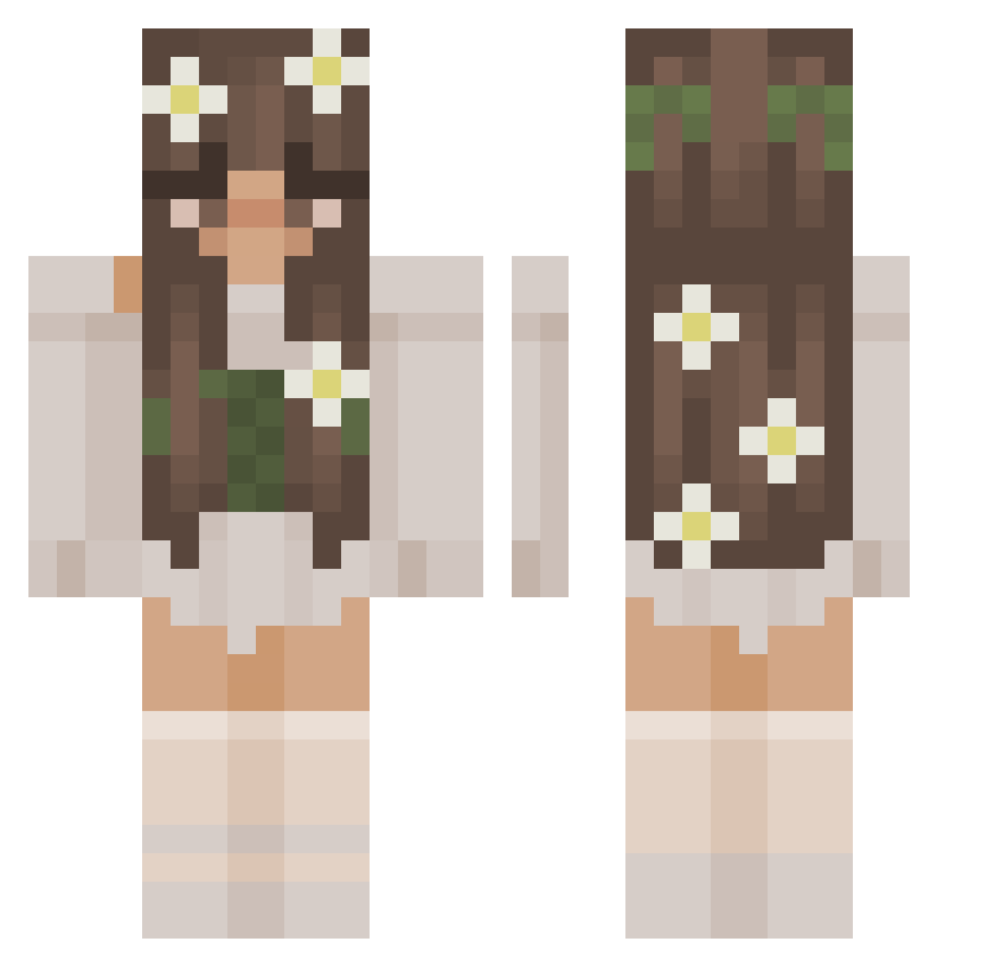 Ayatori_ Minecraft skin, front and back view