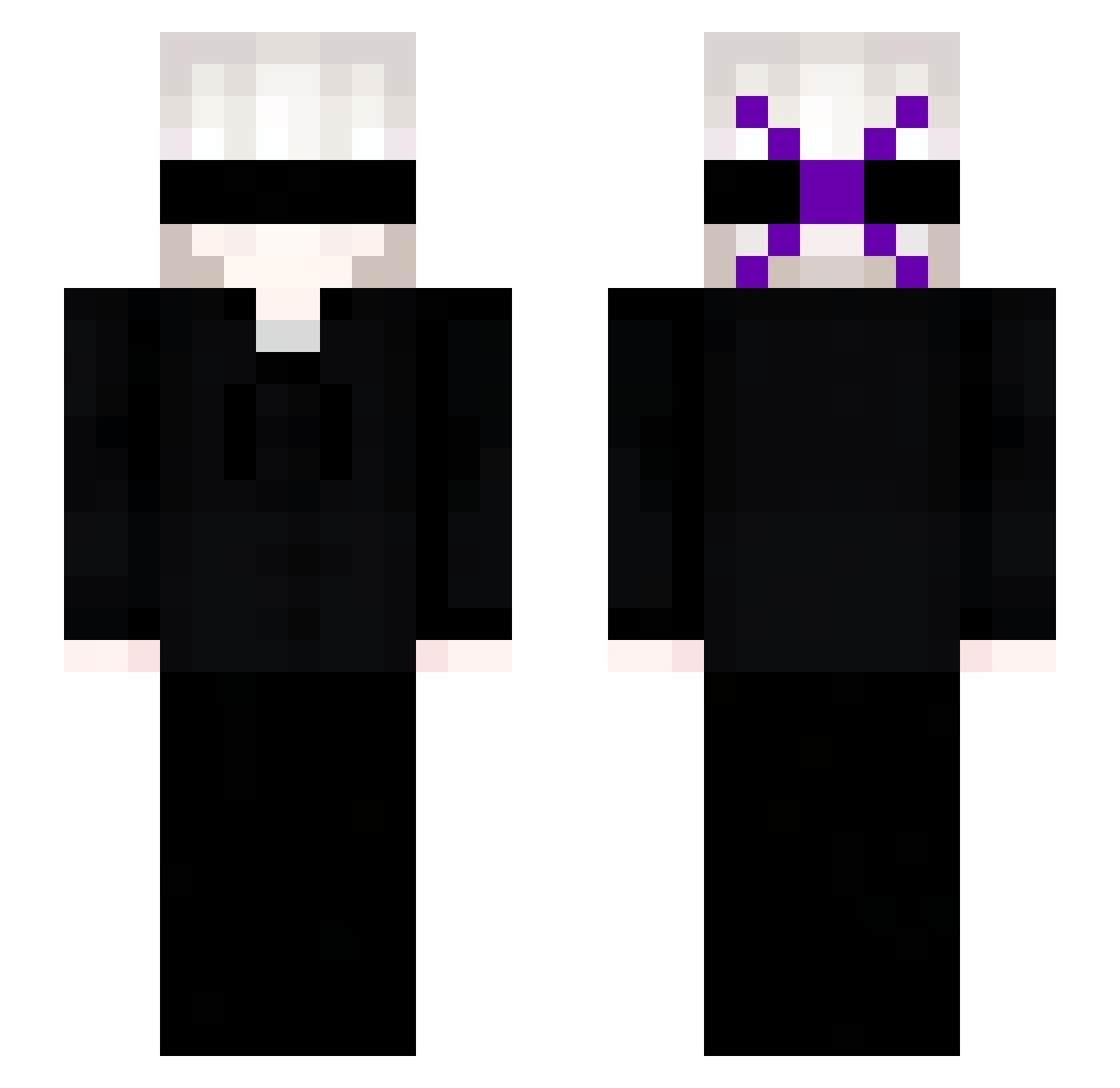 cavalierity Minecraft skin, front and back view