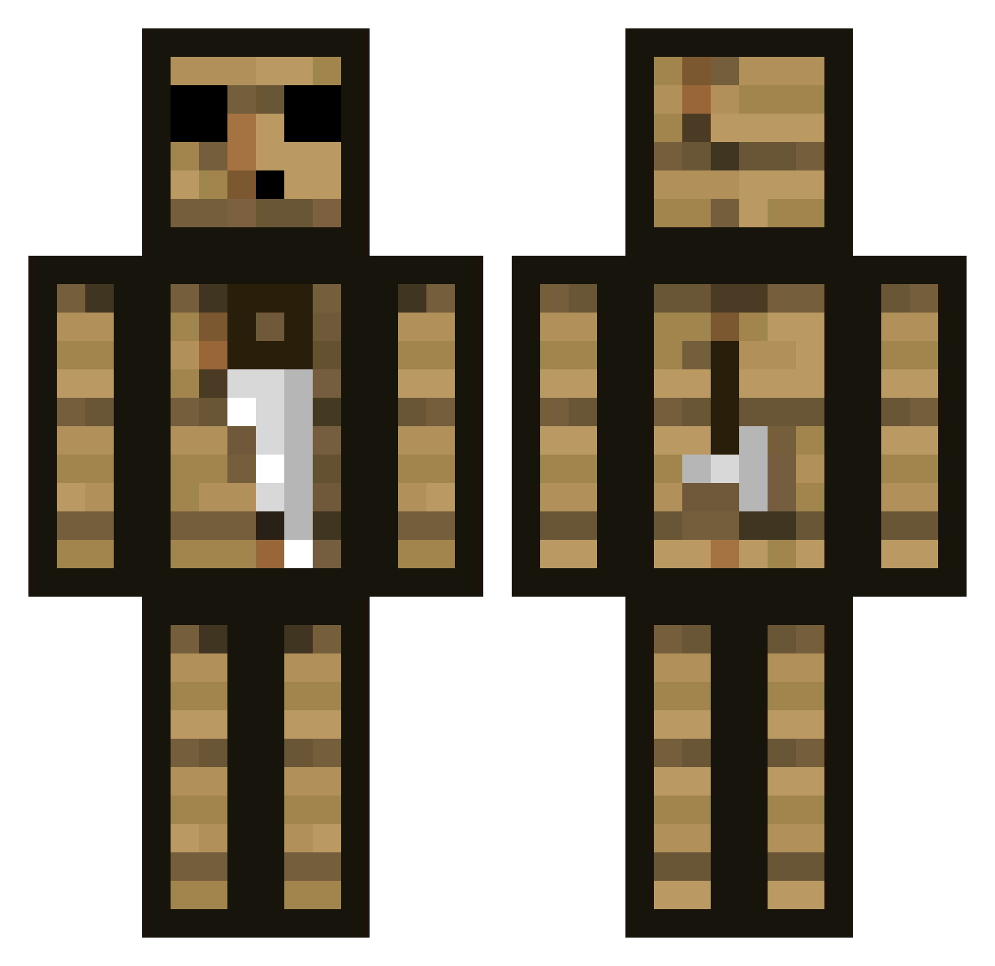 Squadrone Minecraft skin, front and back view