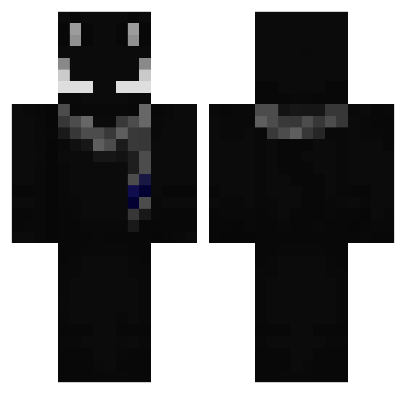 SeriousKoT Minecraft skin, front and back view