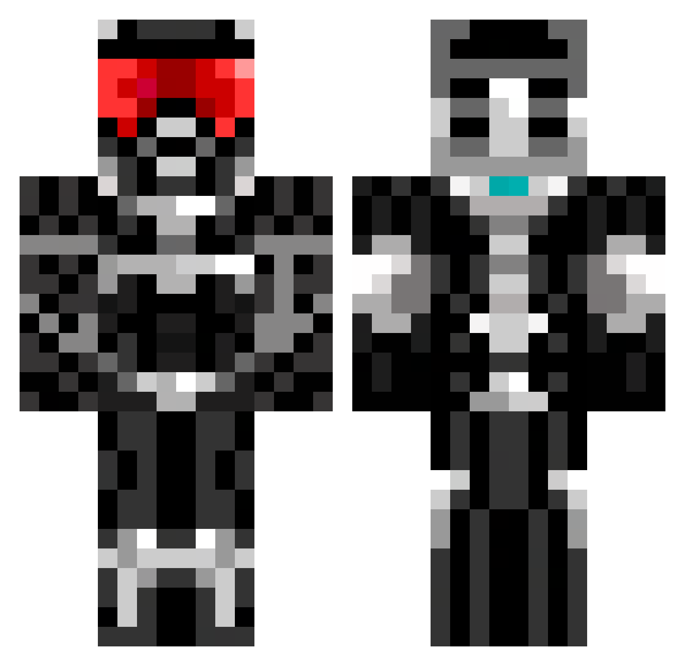 vilius8 Minecraft skin, front and back view