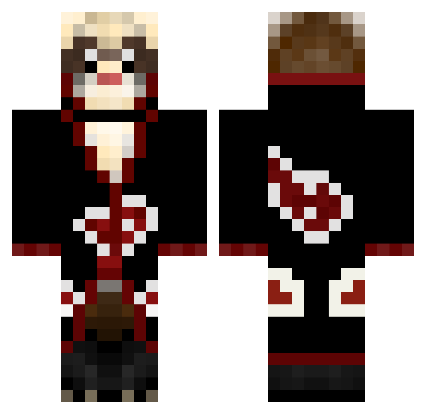 insult Minecraft skin, front and back view