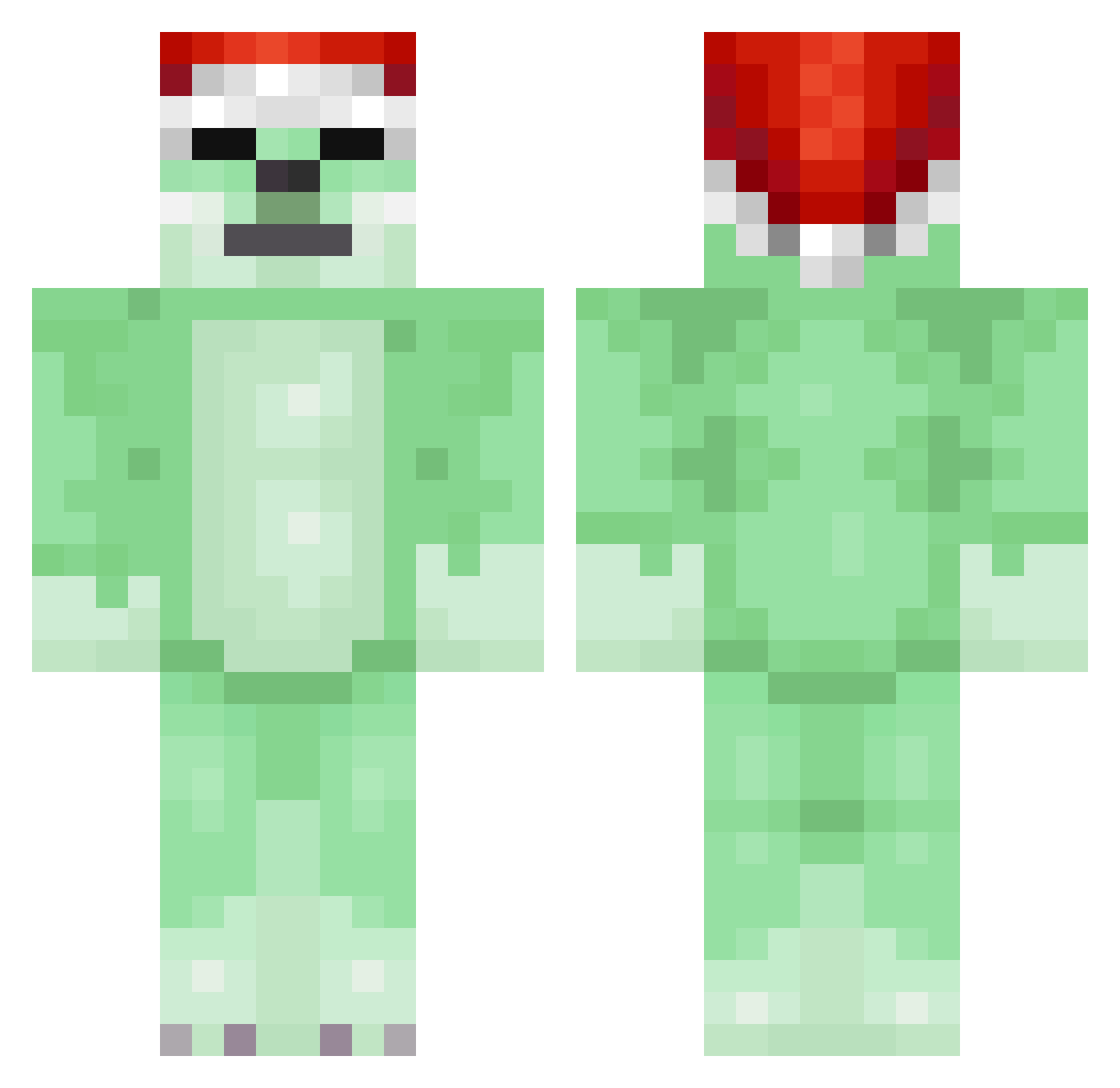 vvvwv Minecraft skin, front and back view
