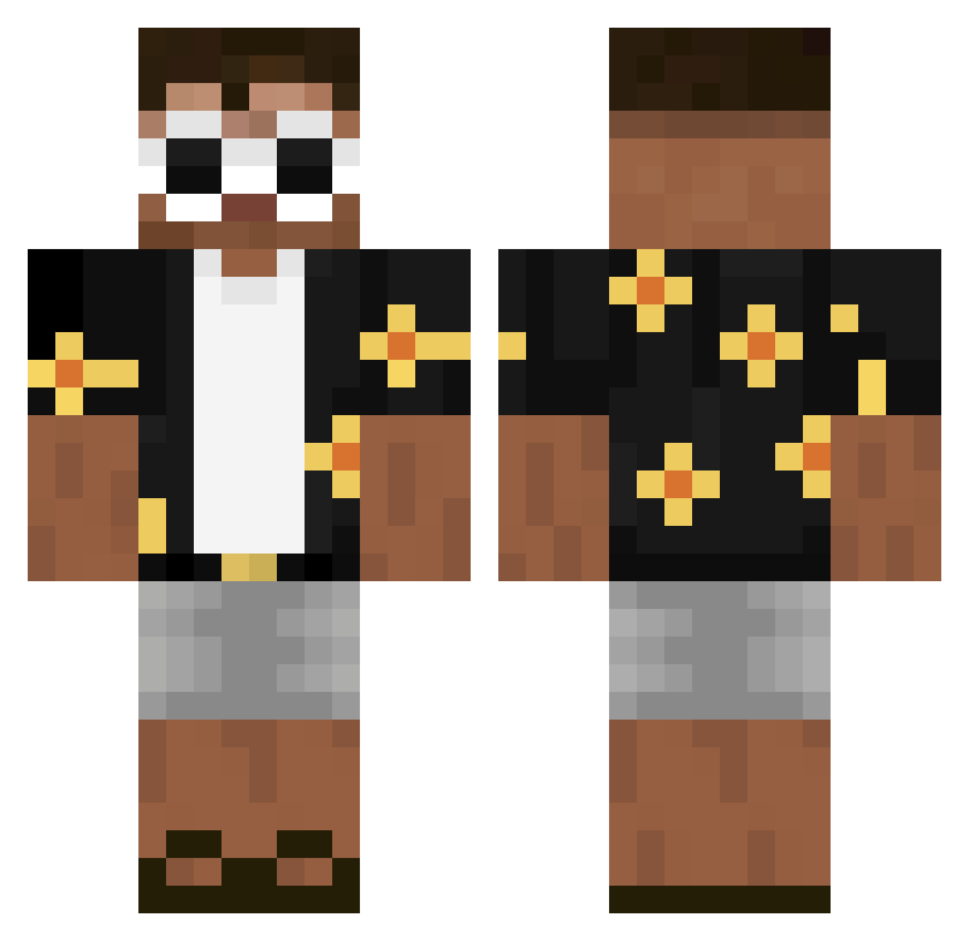 D_Metasit Minecraft skin, front and back view
