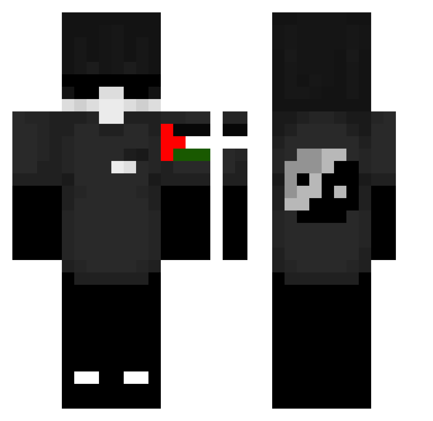 Mohak_ Minecraft skin, front and back view