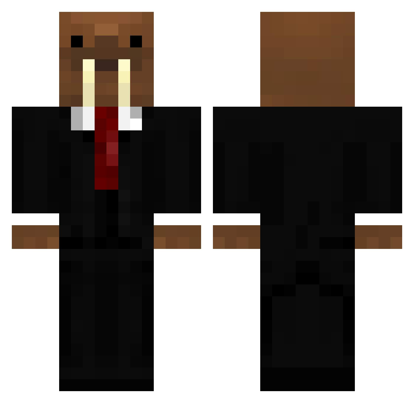 Wrong Minecraft skin, front and back view