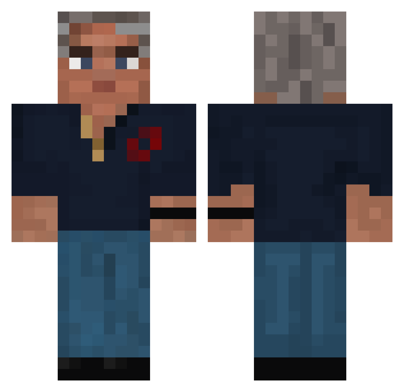 CoryDaCoolest Minecraft skin, front and back view