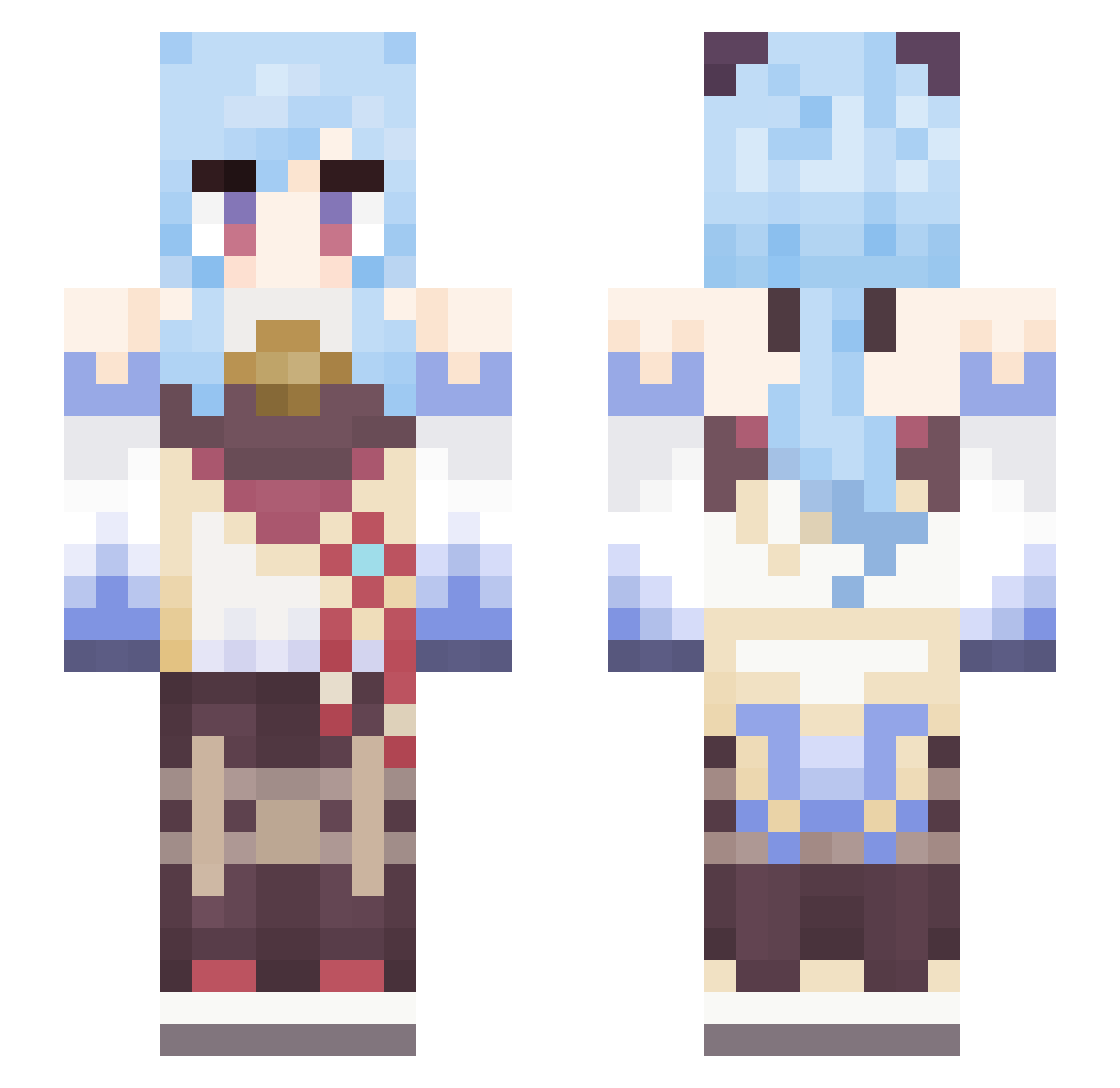 uwuness_ Minecraft skin, front and back view