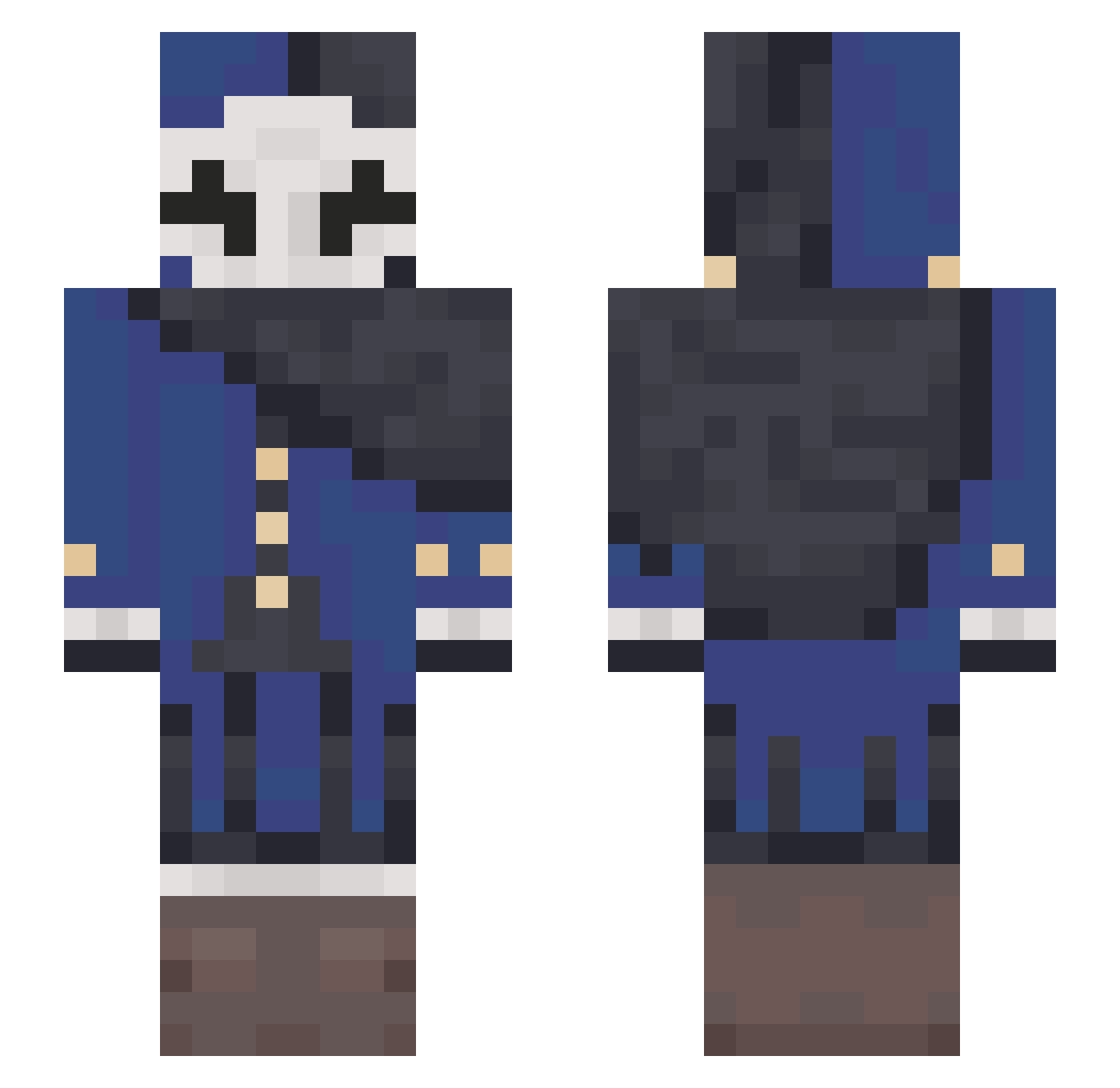 Winterblad3 Minecraft skin, front and back view