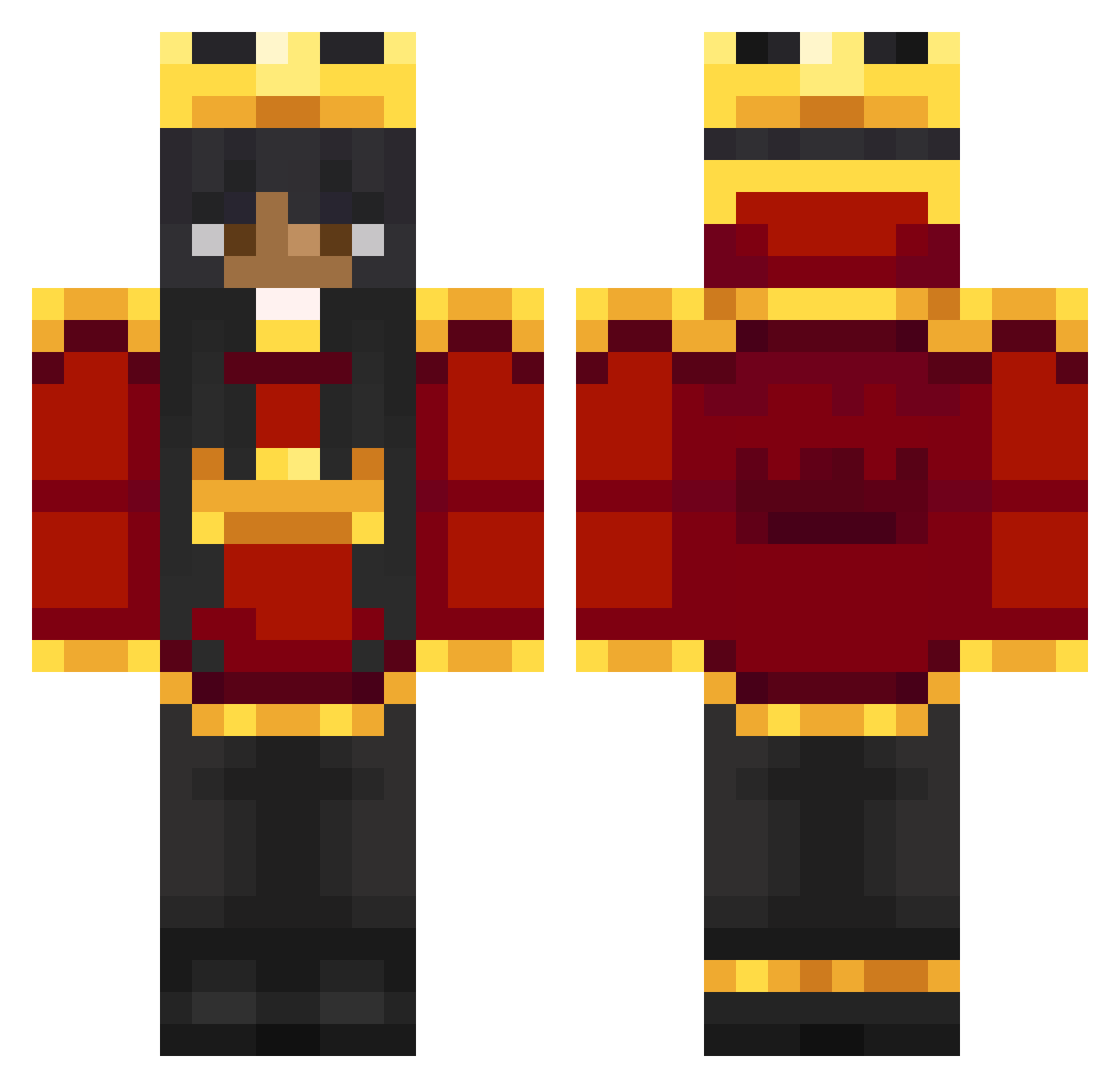 Cioccolata01 Minecraft skin, front and back view