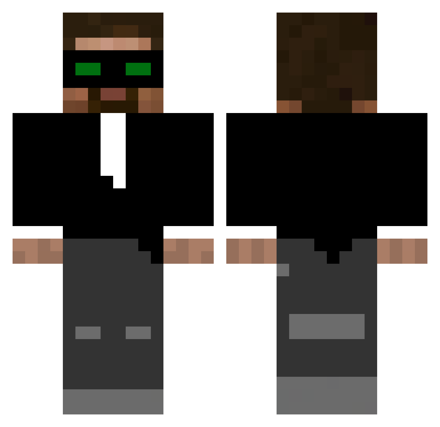 ThemeYZ Minecraft skin, front and back view