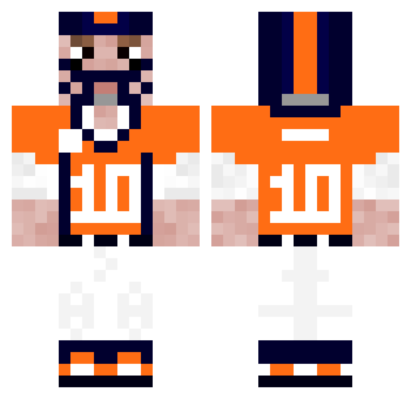 whitetacoma Minecraft skin, front and back view