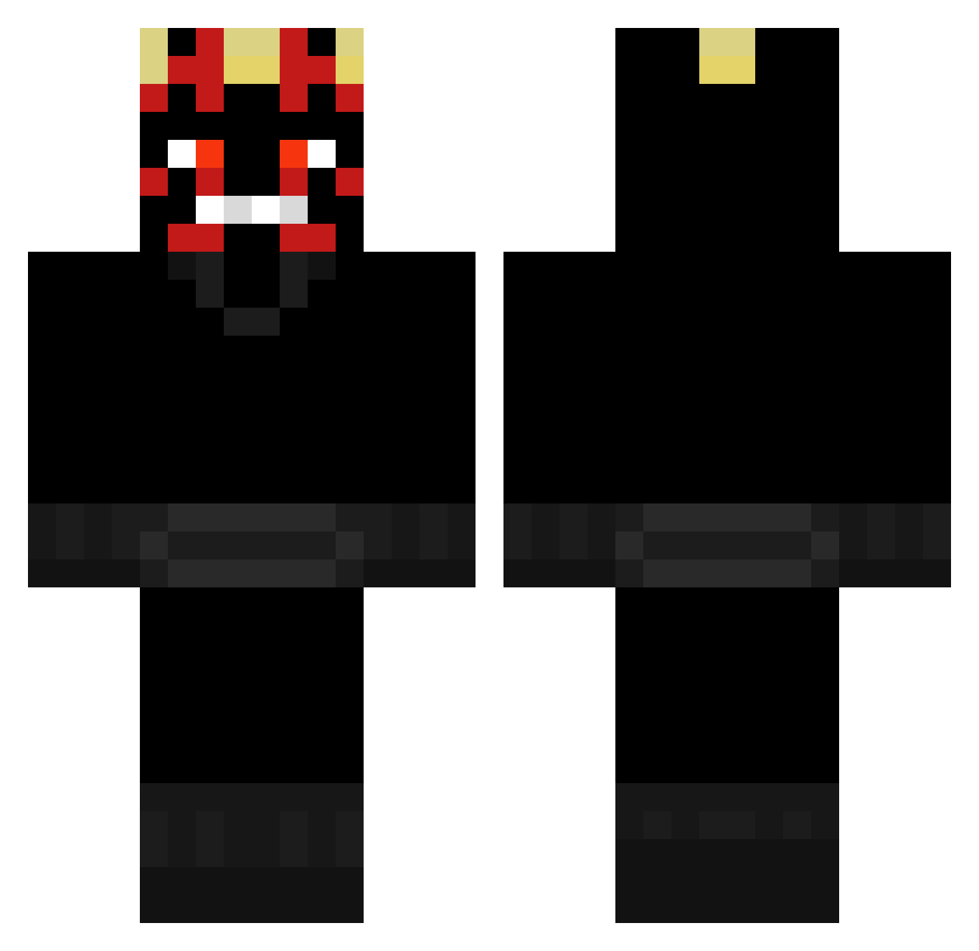 Mashal Minecraft skin, front and back view