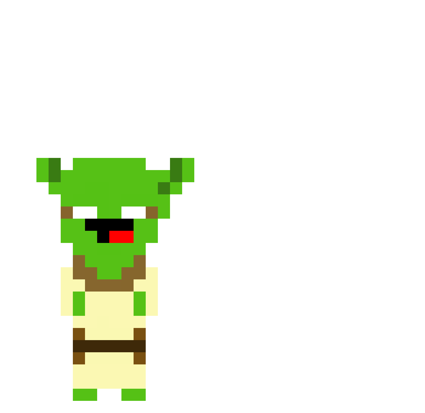 Dobbers Minecraft skin, front and back view