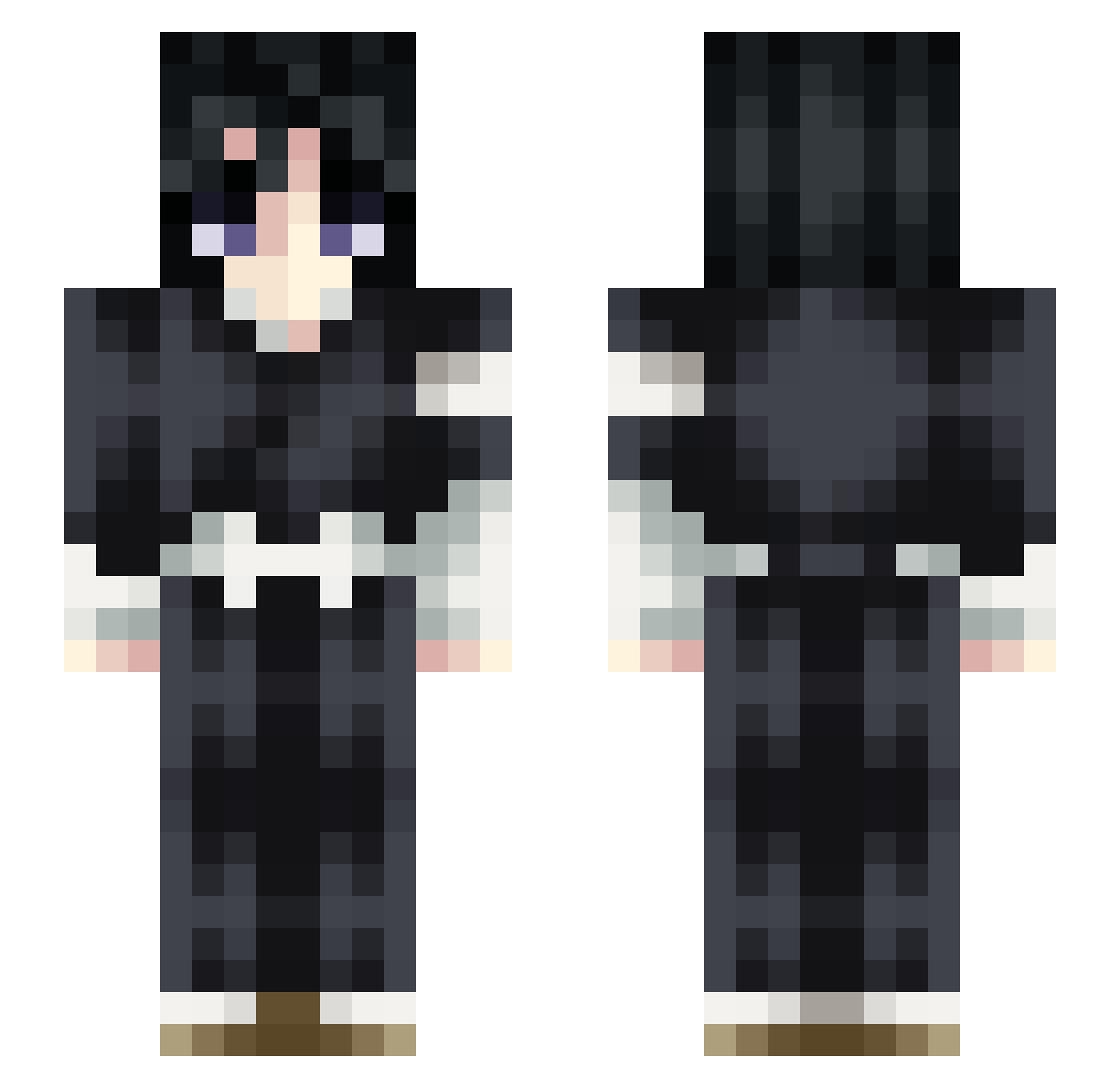 proutahah Minecraft skin, front and back view
