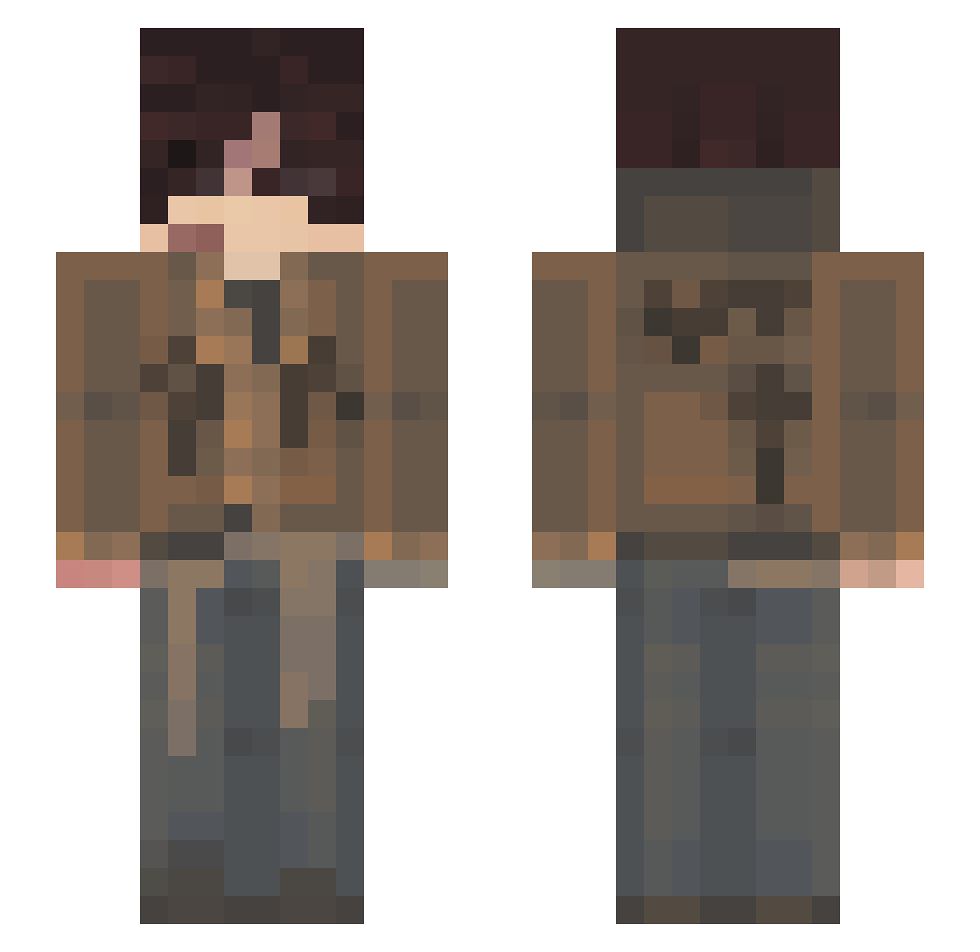 YourAnxietyDemon Minecraft skin, front and back view