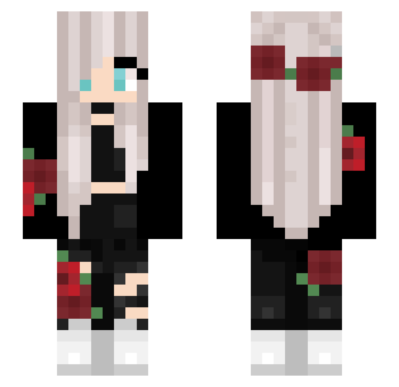 recoyunda Minecraft skin, front and back view