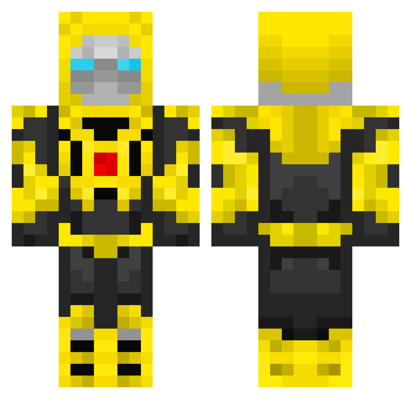 Leocthl Minecraft skin, front and back view
