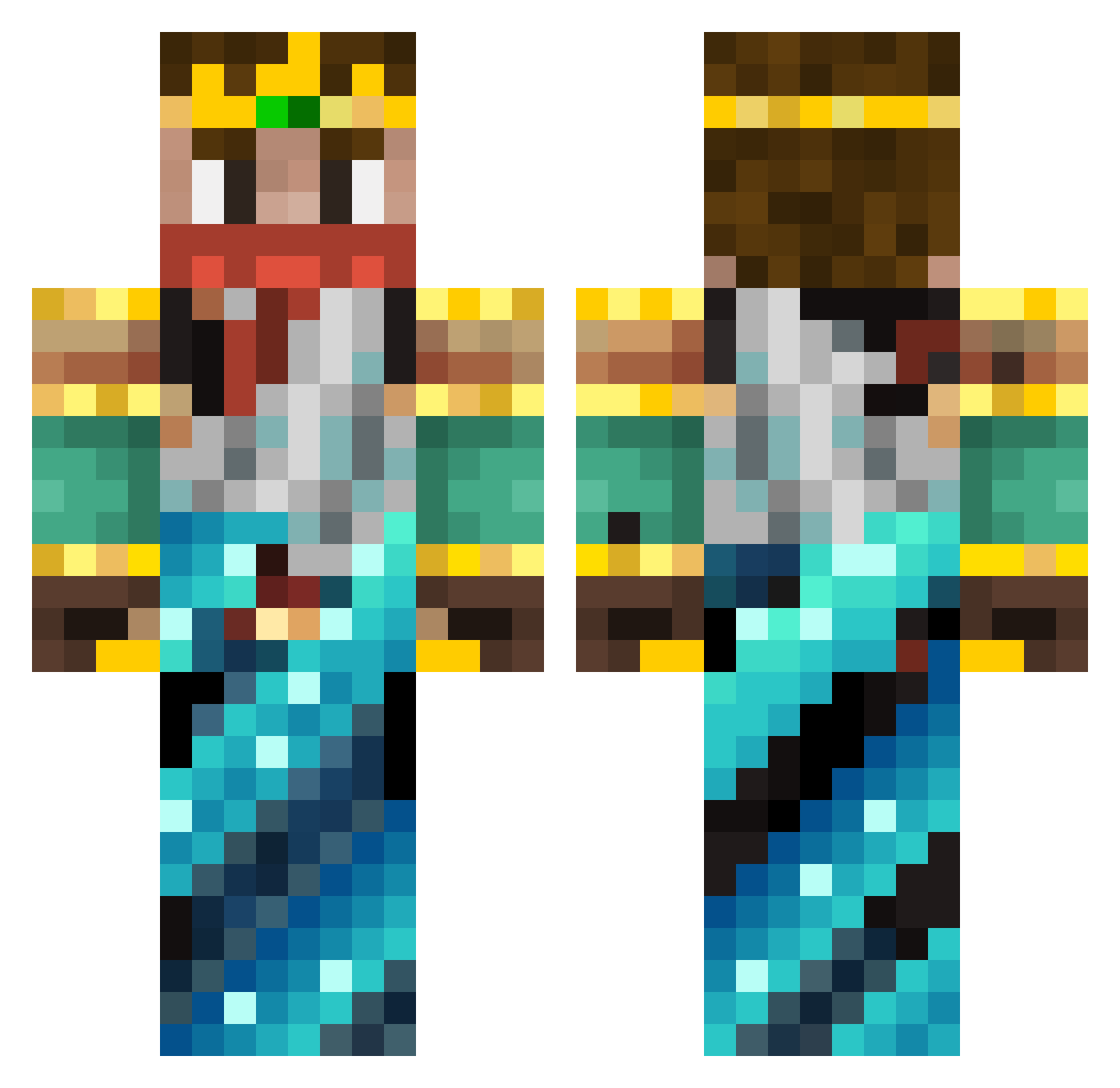 PolyVenom Minecraft skin, front and back view