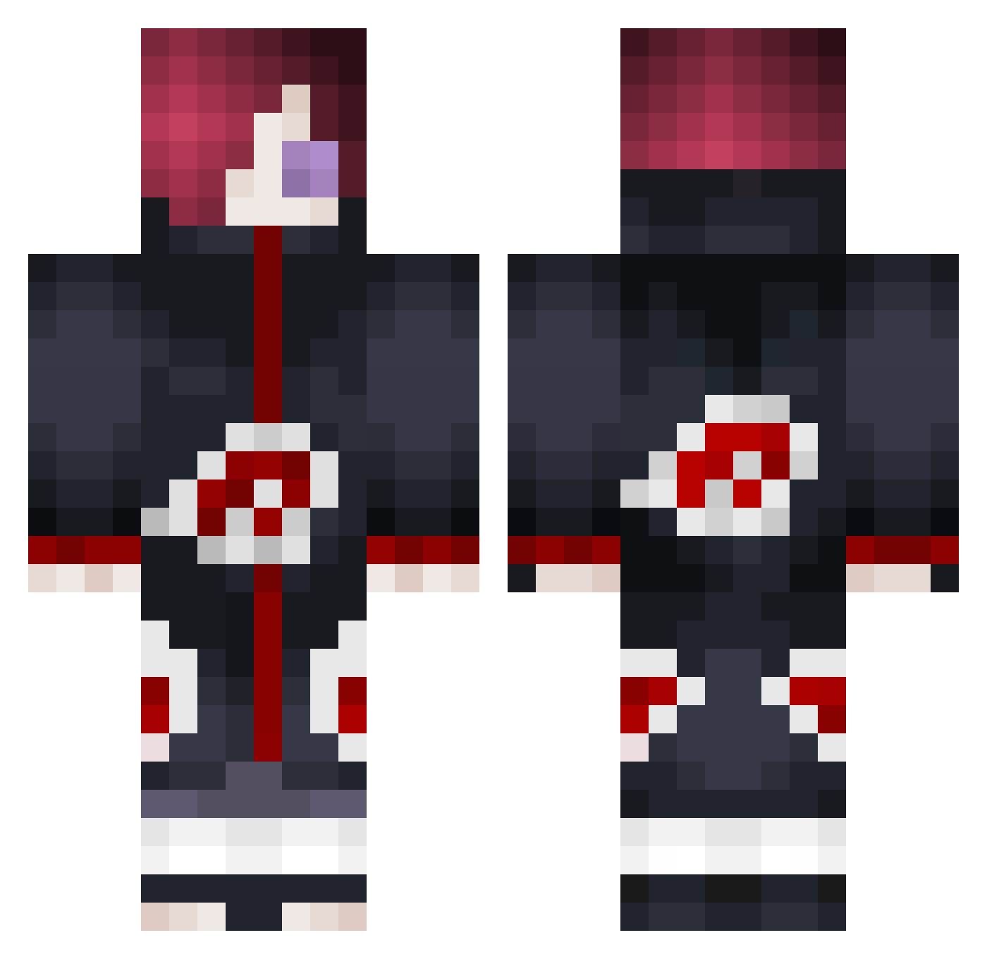 DeepSorrow95 Minecraft skin, front and back view