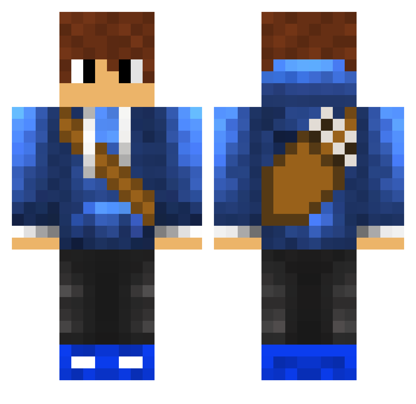 AbnerTKP Minecraft skin, front and back view