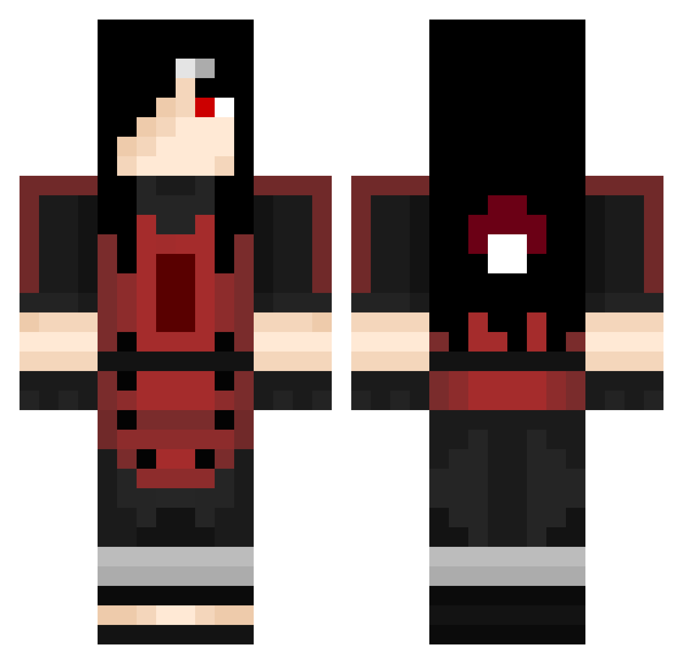 ilredeipolipi Minecraft skin, front and back view