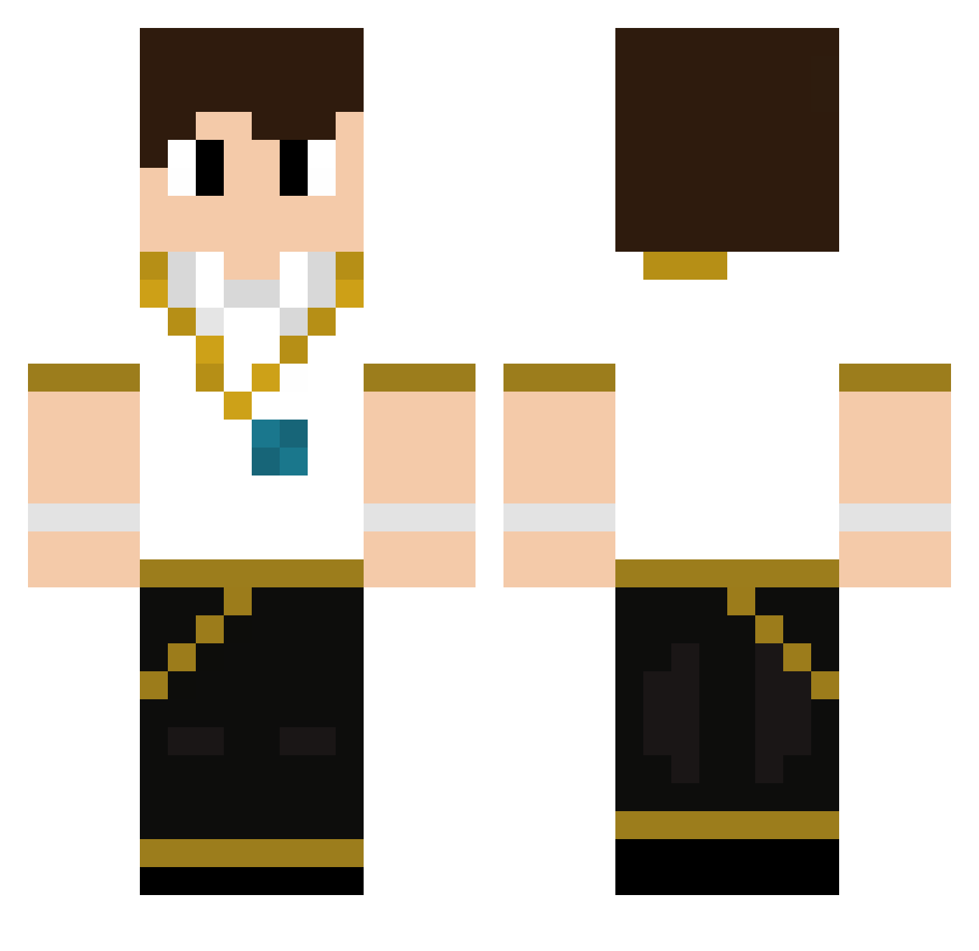 Slithery Minecraft skin, front and back view