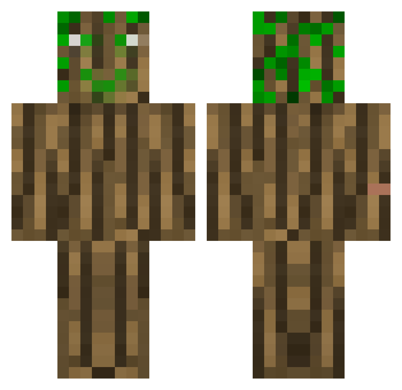 comabzh Minecraft skin, front and back view