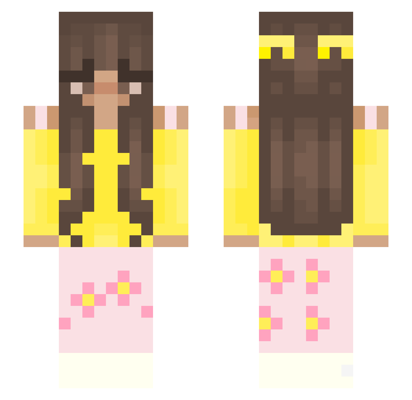 smoofii Minecraft skin, front and back view