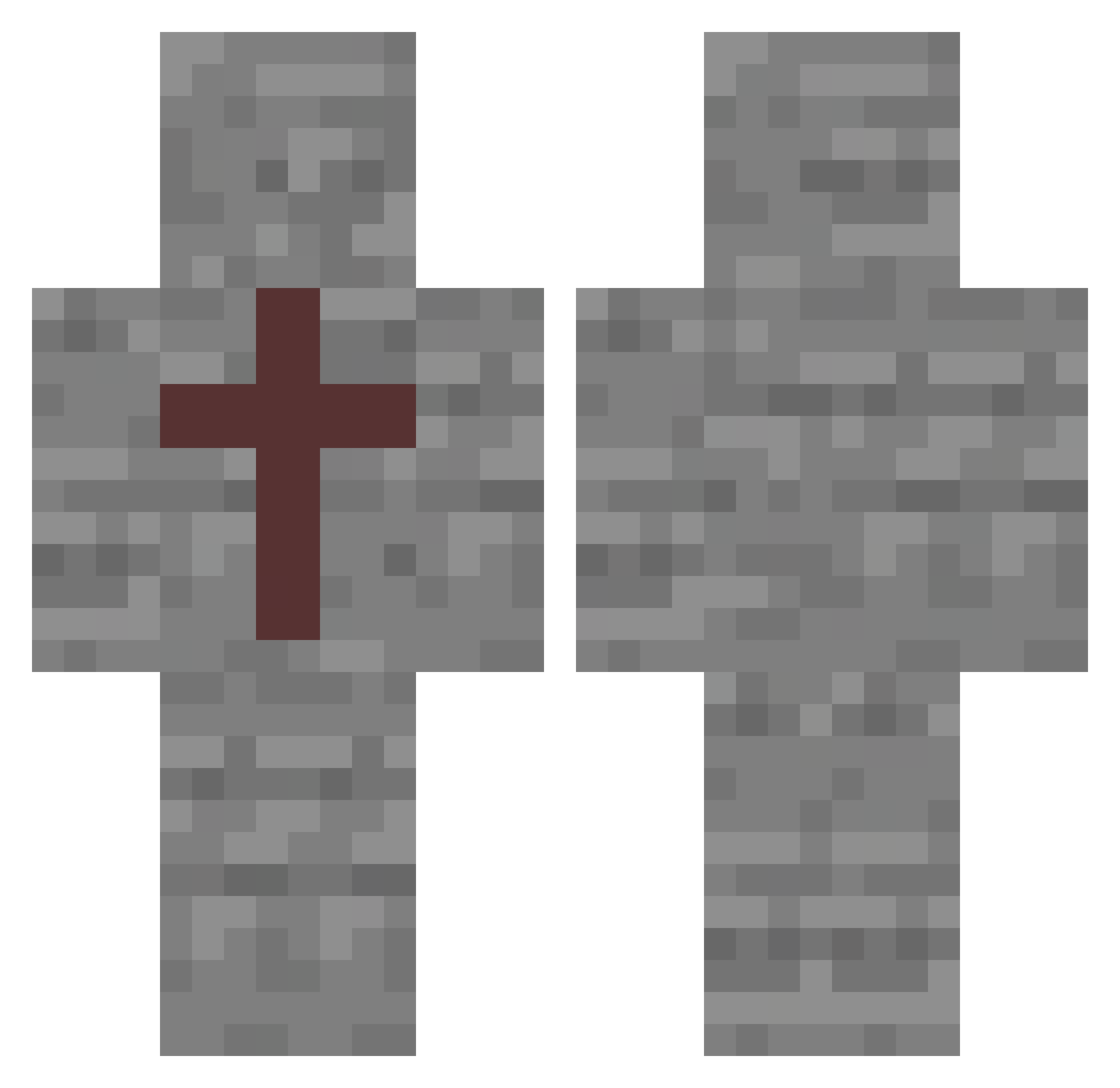 Ampiso Minecraft skin, front and back view