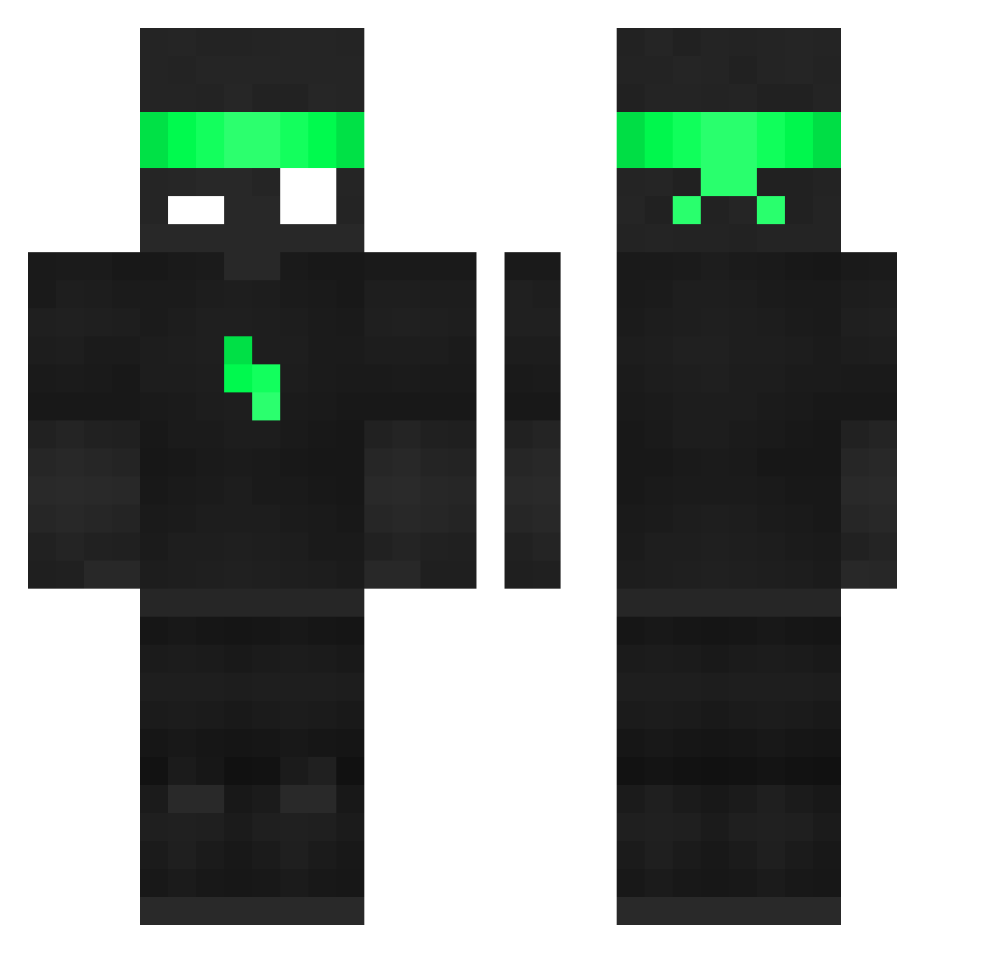 anqeklickt Minecraft skin, front and back view
