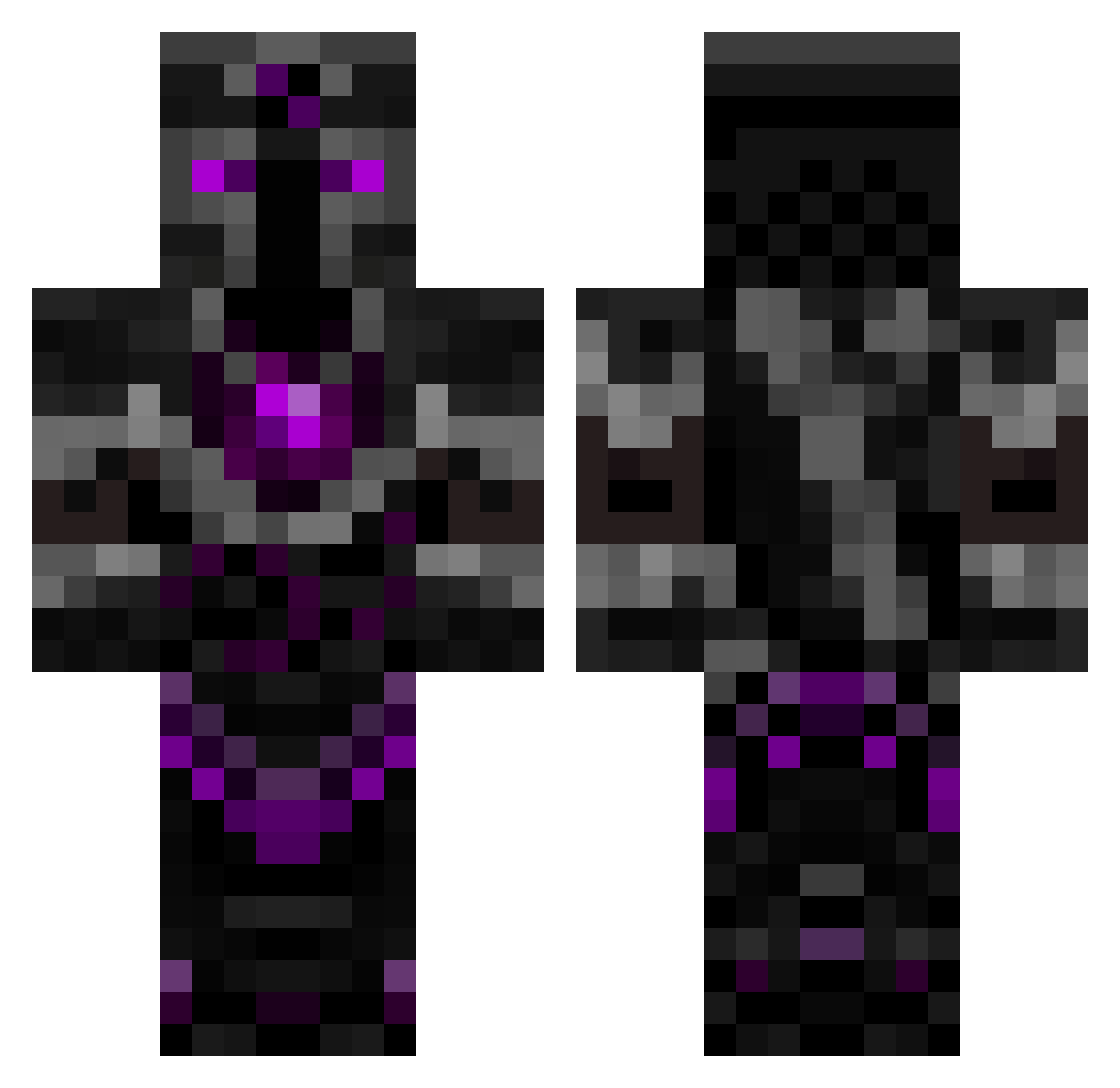 _Shadow_Dragon__ Minecraft skin, front and back view